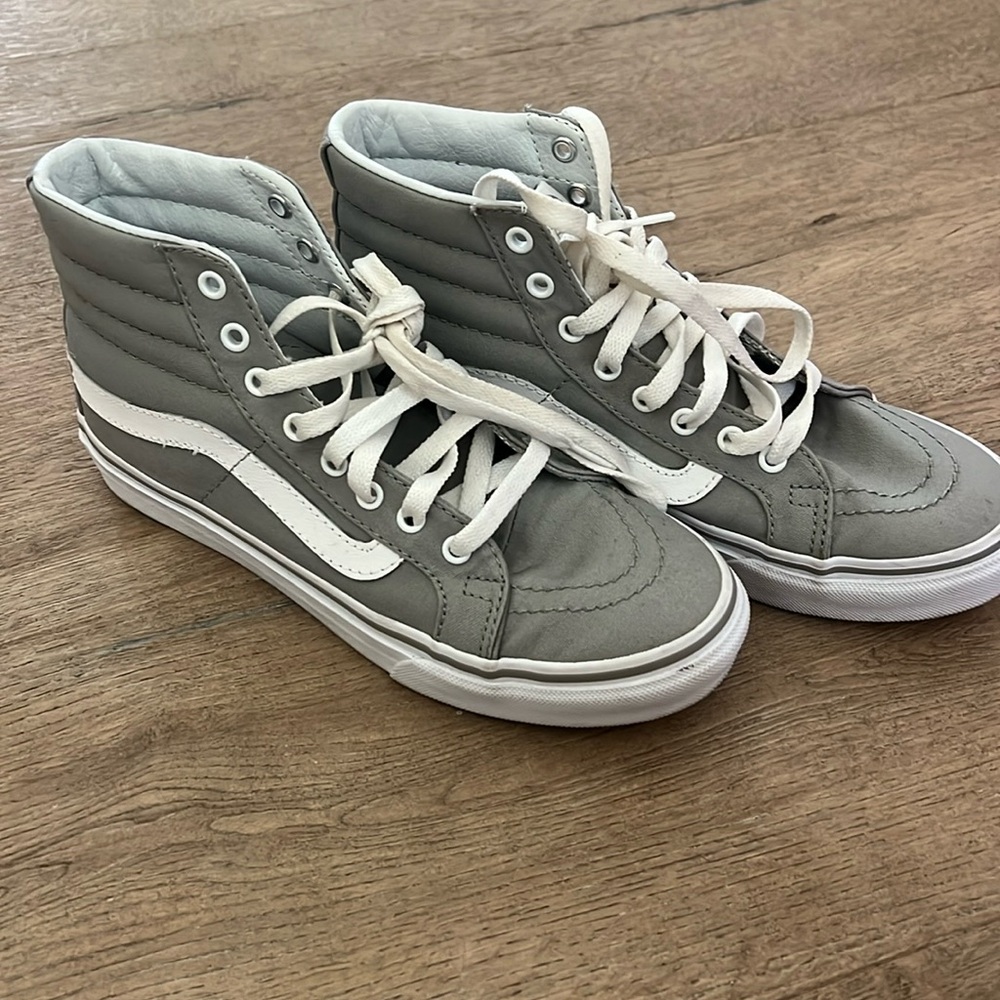 Gray hightop vans